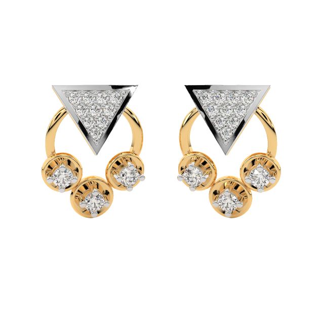 Ayla Round Diamond Stud Earrings